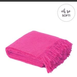 EZCARAY Mohair throw in fuchsia new with tags.